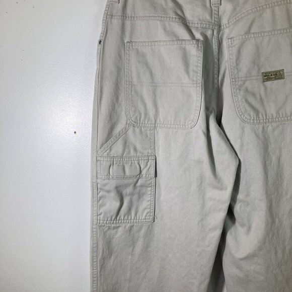 Mens‎ Vintage Wrangler Wide Leg Carpenter Skater Pants Tan 32 - Picture 5 of 9